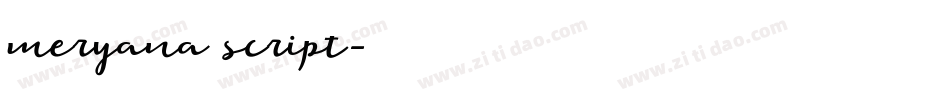 meryana script字体转换